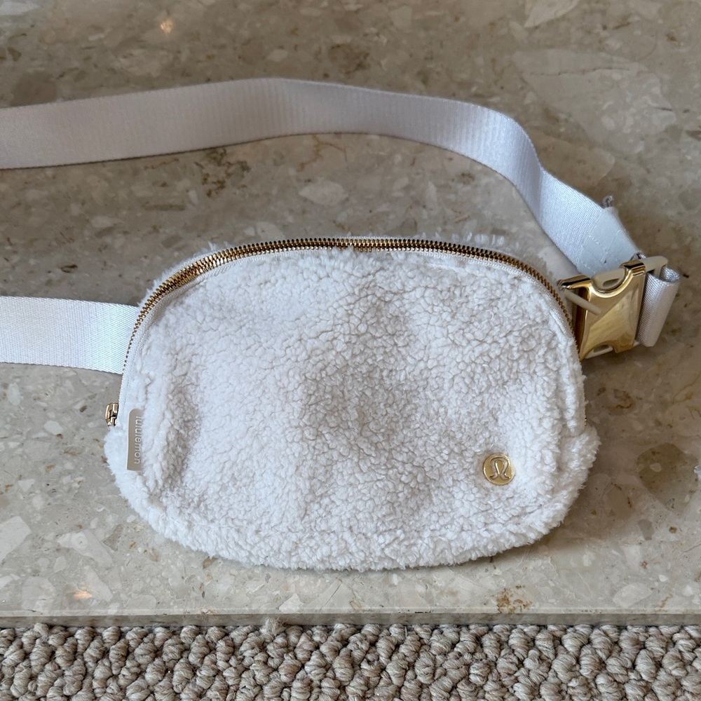 Lululemon Cream Sherpa Belt Bag